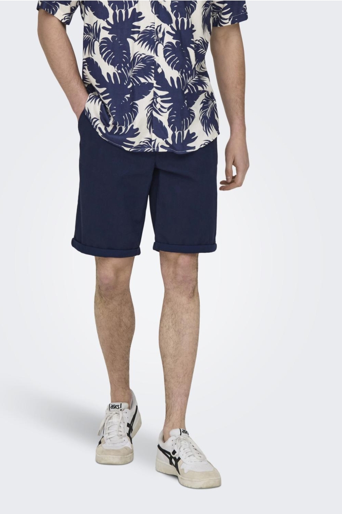 ONSPETER DOBBY 0058 SHORTS NOOS 22028336 Dark Navy Detail MEDIVEAL BLUE